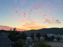 大学から見た朝焼け