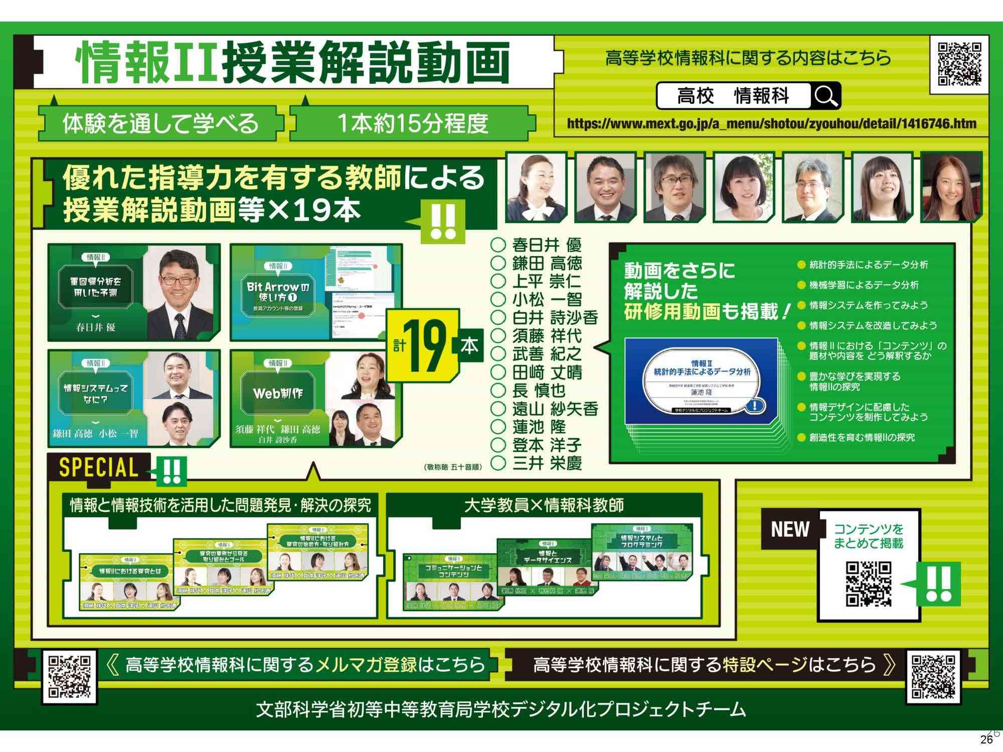 情報Ⅱ授業解説動画のご案内