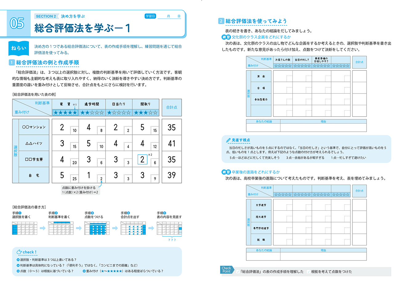 生徒用テキストページ例